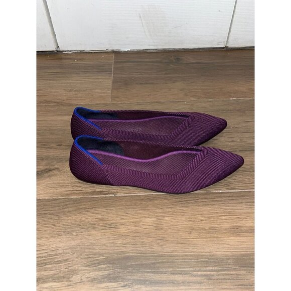 Rothys Womens Murberry Pointed Toe Knit Flats Size 5.5 - Picture 2 of 7